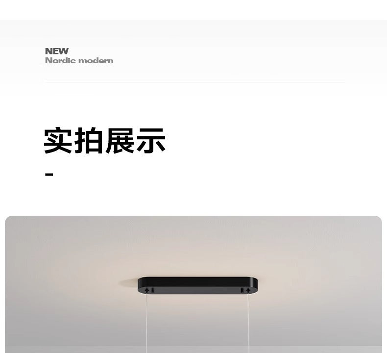 Modern Minimalist Creative Long Dining Table Minimalist Bar Counter Linear Restaurant Pendant Light Dining Room Zhongshan Lighting New Model