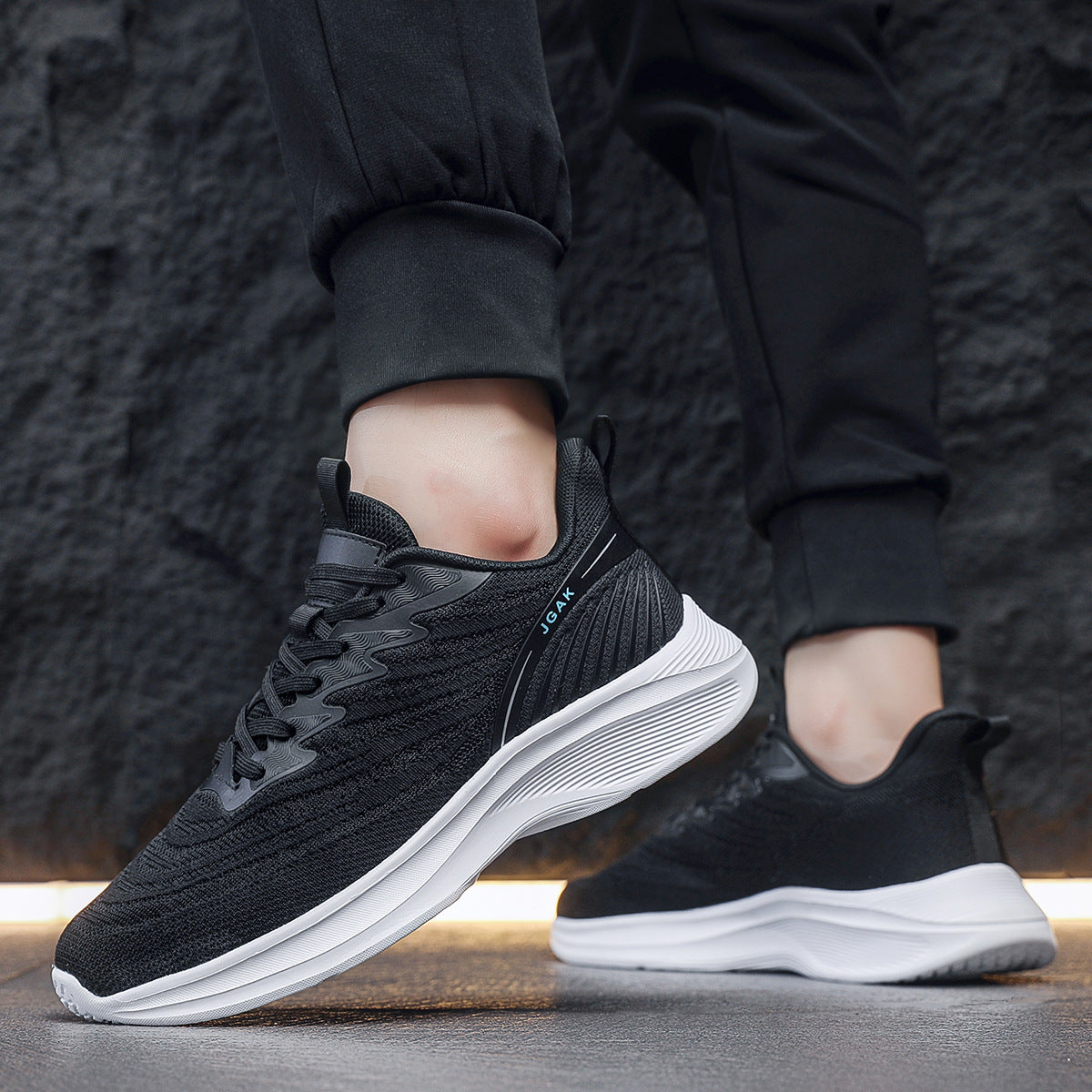 2025Foreign Trade New Fashion Sports Casual Shoes Breathable Mesh Men's Shoes Lightweight Non-Slip Wear-Resistant Running Shoes