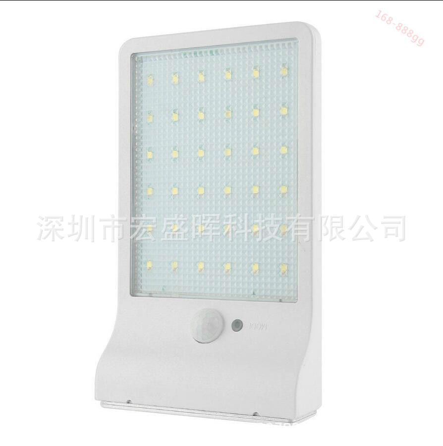 Solar Powered Outdoor LED Solar Human Body Sensor Outdoor Waterproof Courtyard Rural Street Light Garden Wall Lamp