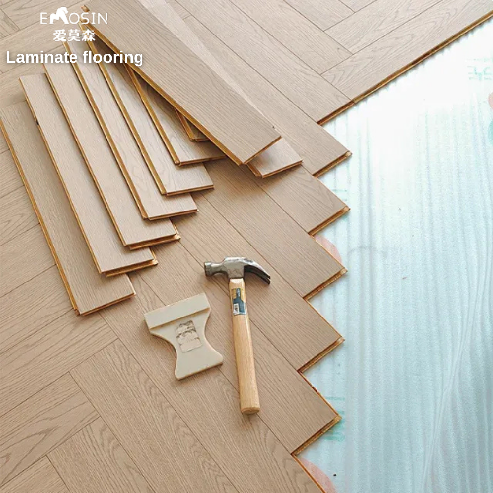 Hdf Light Grey Dark Brown Laminate Flooring