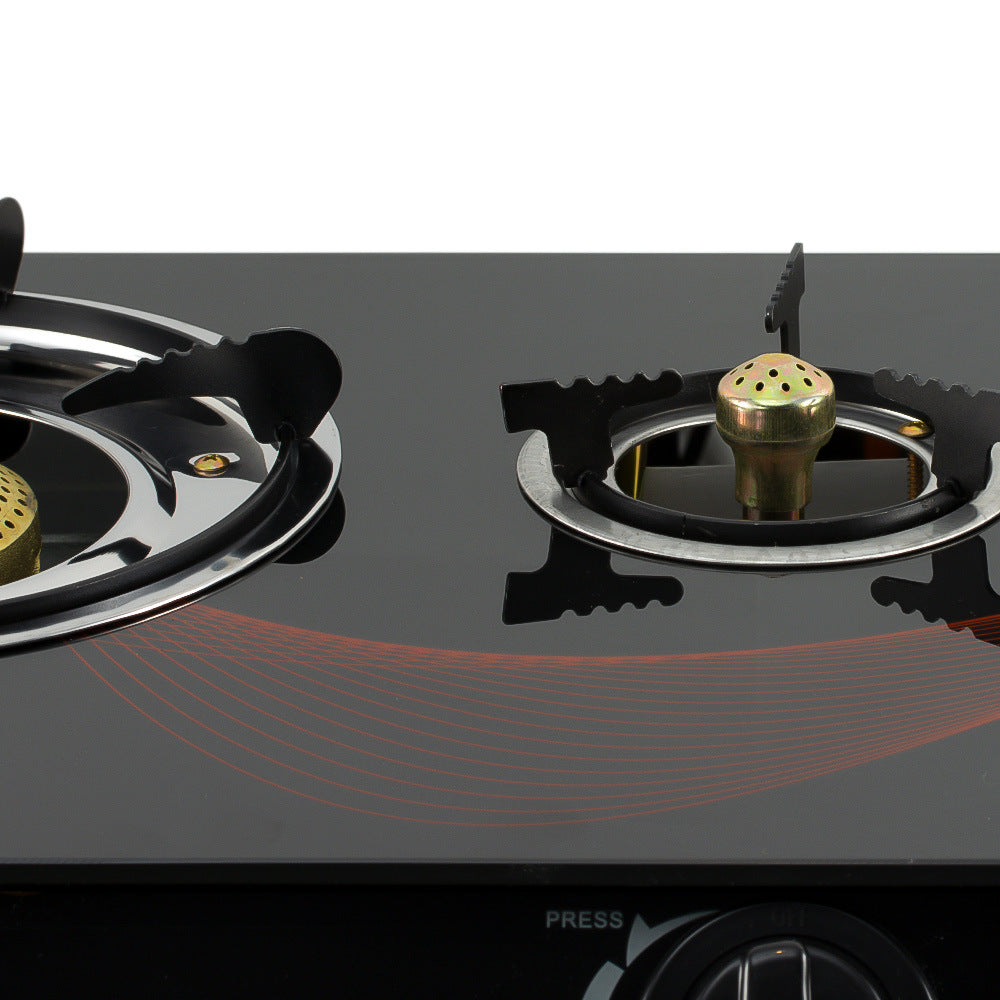 RAF Tabletop Flameout Protection Glass Rotating Fire Intense Gas Stove Three Burners Household Liquefied Gas Stove R.8052