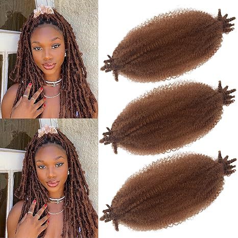 Factory In-Stock African Hand-Torn Caterpillar Wig Synthetic Long Curly Hair Marley Braid Fluffy Short Curly