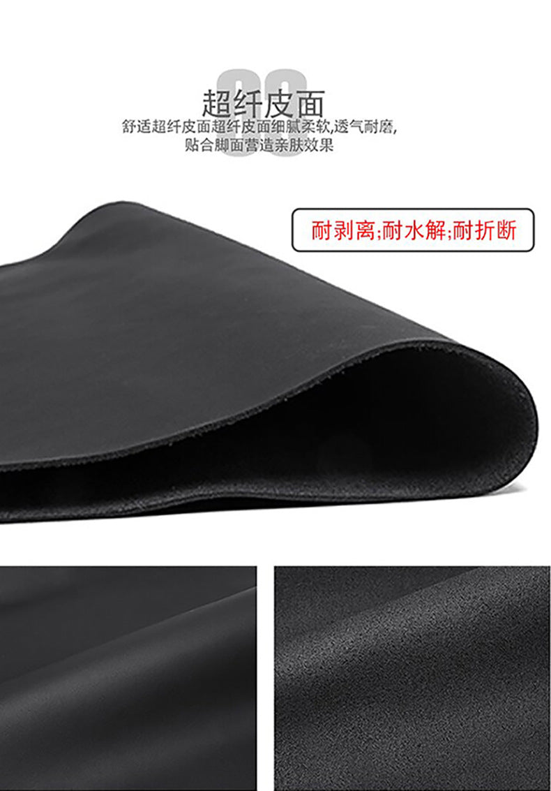 Large Size Fashion Leather Waterproof Rubber Non-Slip Wear-Resistant Sports Shoes with Fleece Lining and Thickened Warmth for Men