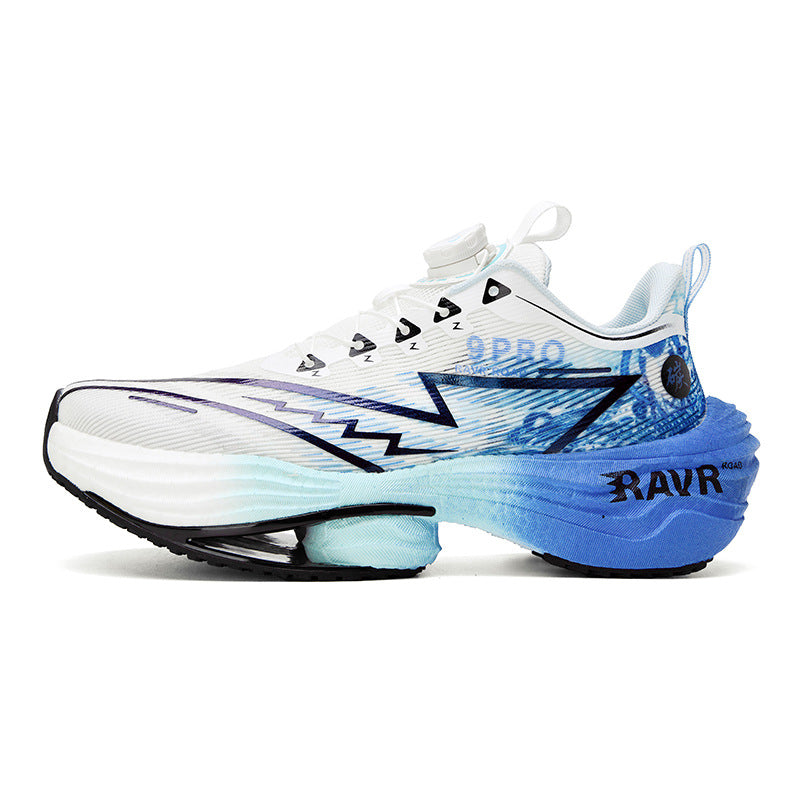 2025Autumn Winter Casual Fashion Double Mesh Knob Buckle Sneakers Super High Elastic Soft Sole Carbon Plate Anti-Slip Running Shoes