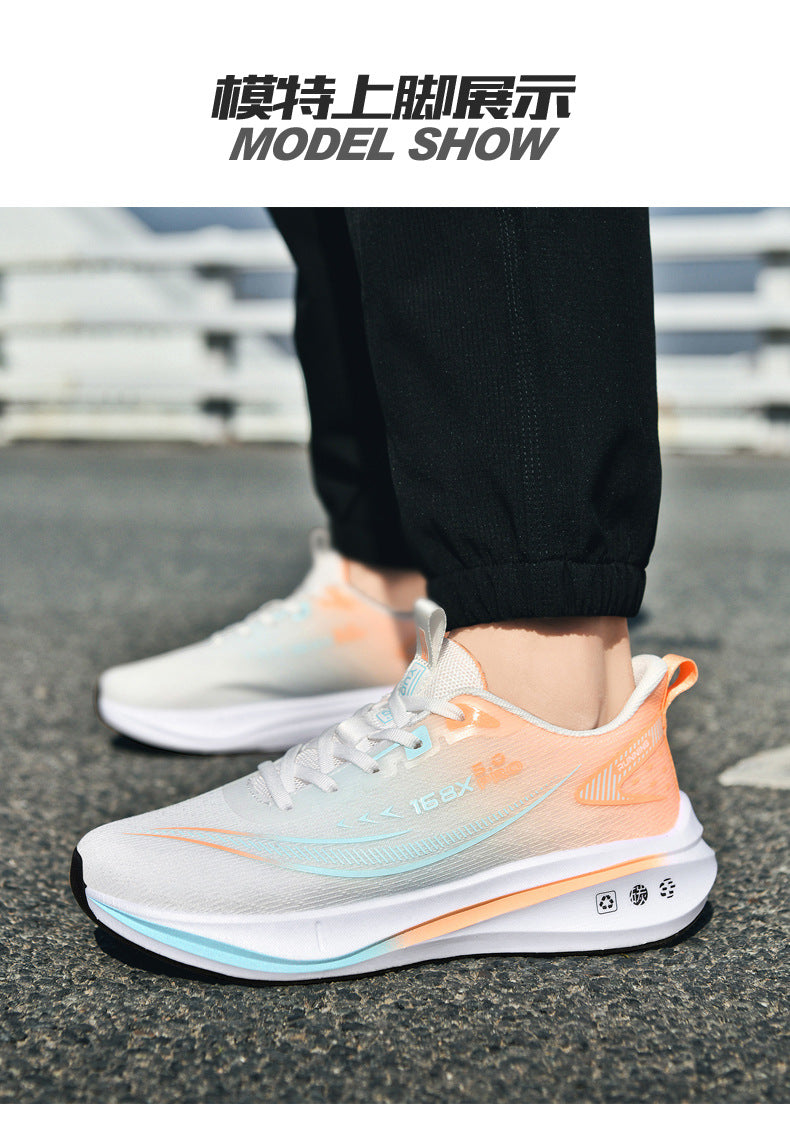 2025Large Size Marathon Running Shoes for Men and Women, Outdoor Aerobic Running, Lightweight and Breathable, Student Physical Test Running Shoes