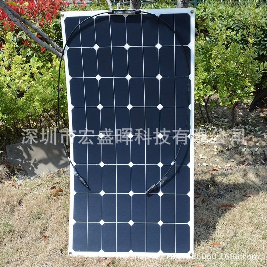 sunpower High Efficiency Semi-Flexible Solar Panel Semi-Flexible Solar Power Generation Panel100W Solar Panel