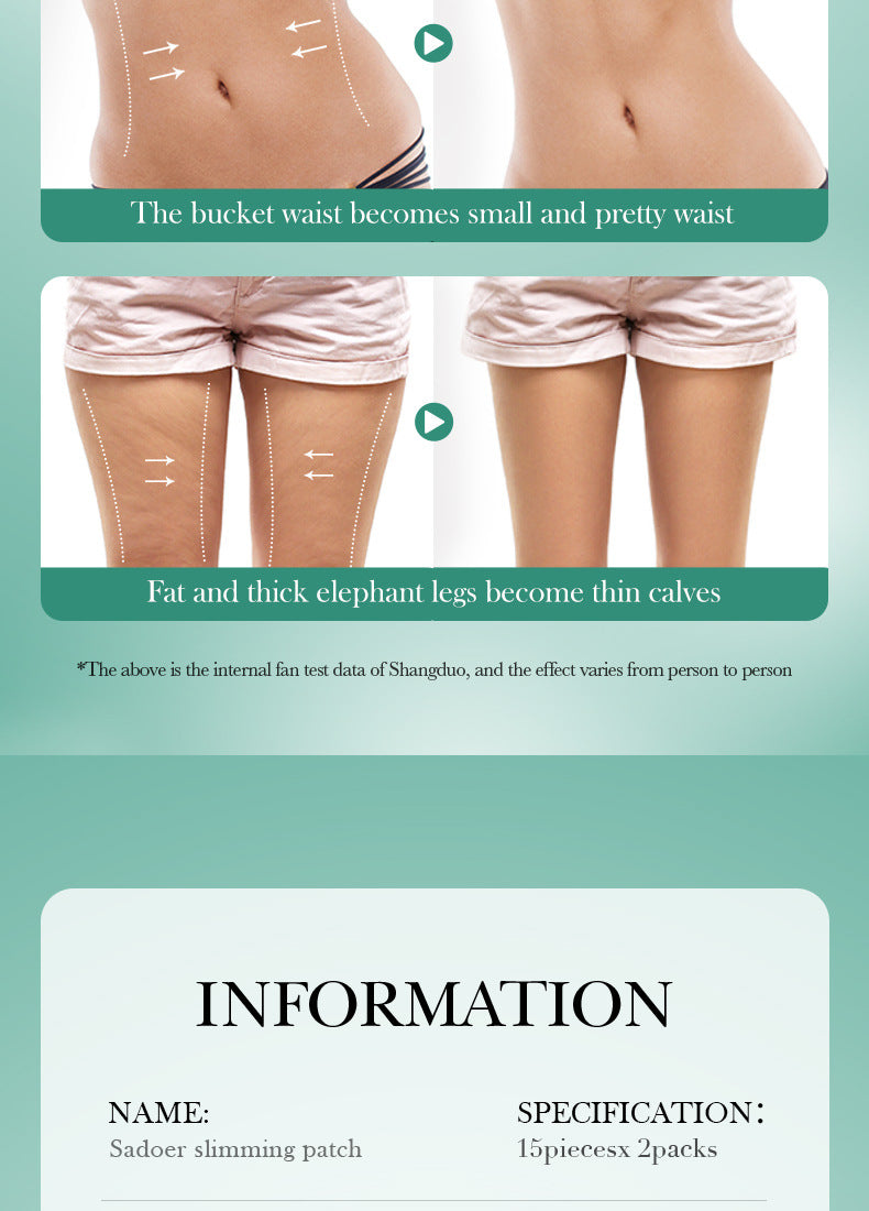 Full English Slimming Body Shaping Navel Patch SADOER Shaping, Consuming, Firming, Lightweight  Wholesale