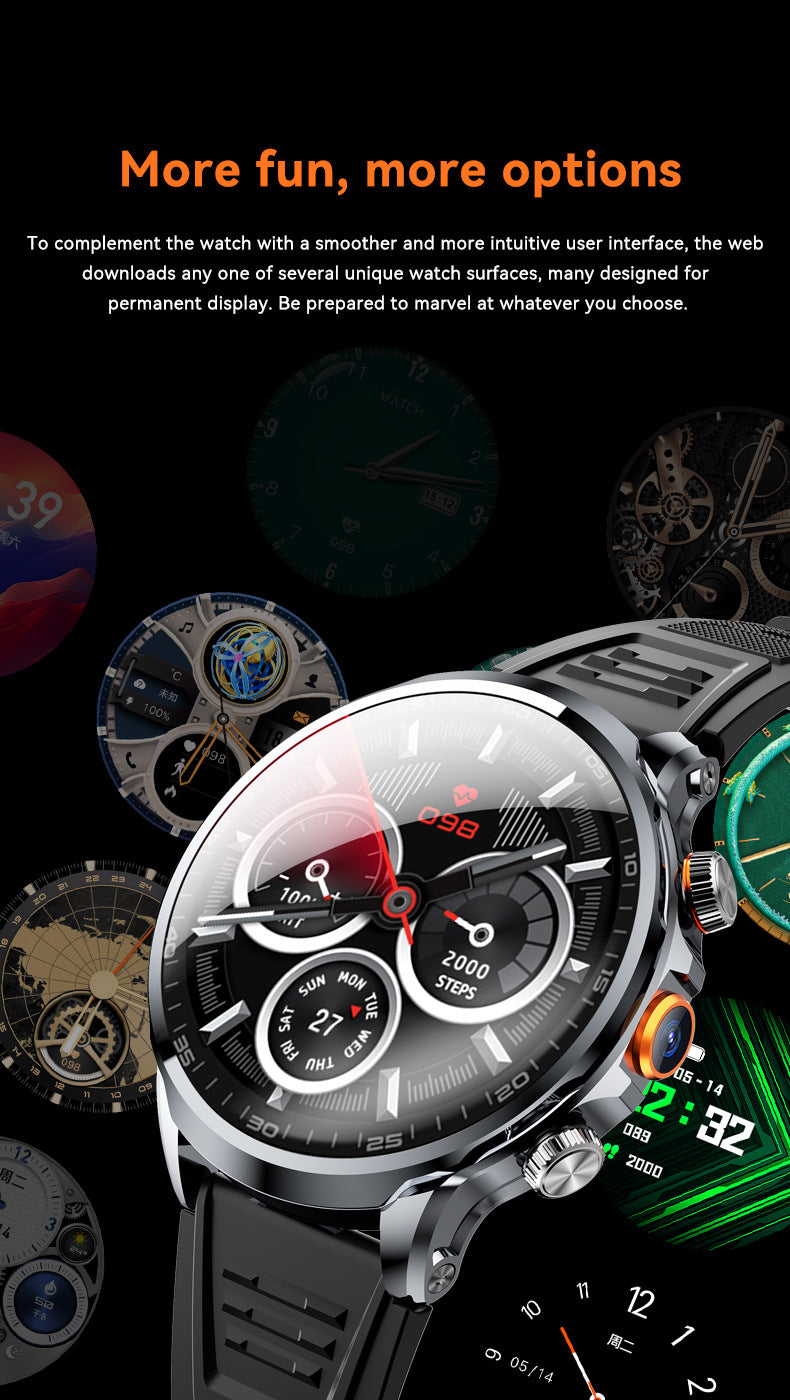 H18Smart Watch5G SIM Card Global Comm Google Store APP Download the Right Camera Video Call Independently