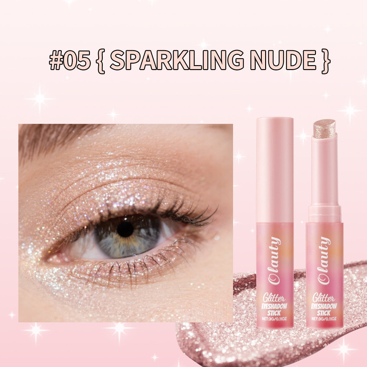 tk Jelly Highlight Eyeshadow Stick3g Contour Highlight Stick Pearlescent Shimmer6Color Packaging Beauty Makeup