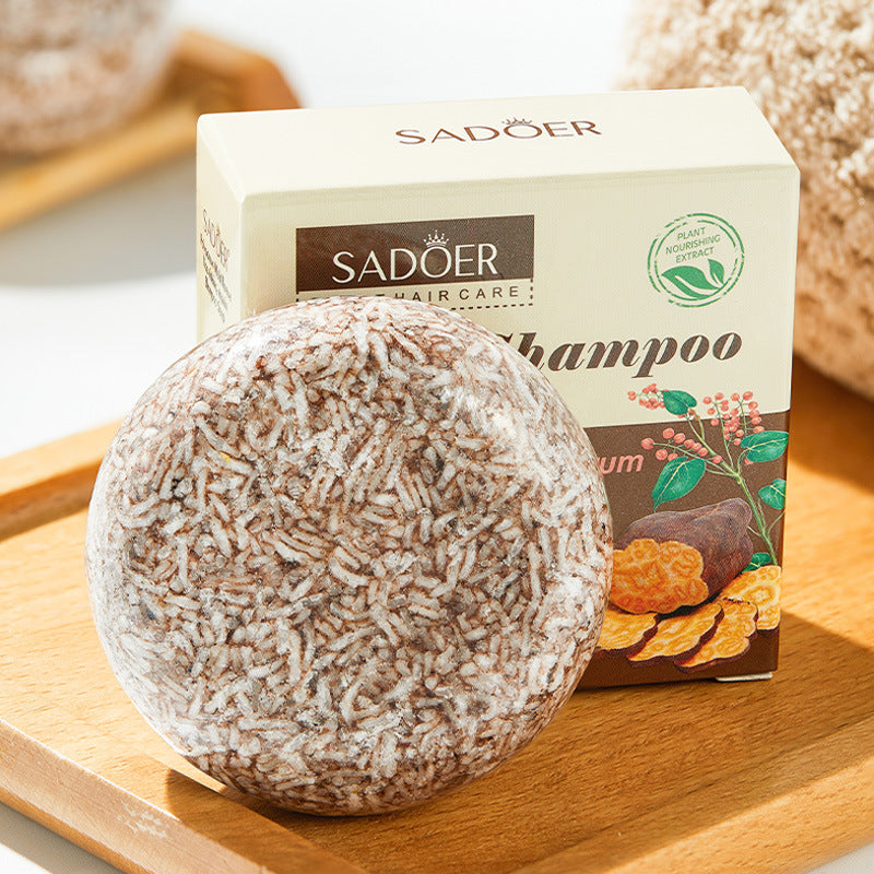 Full English Plant-Based Shampoo Soap60g SADOER Strengthen Hair Roots Deep Clean Hair Soap  Wholesale