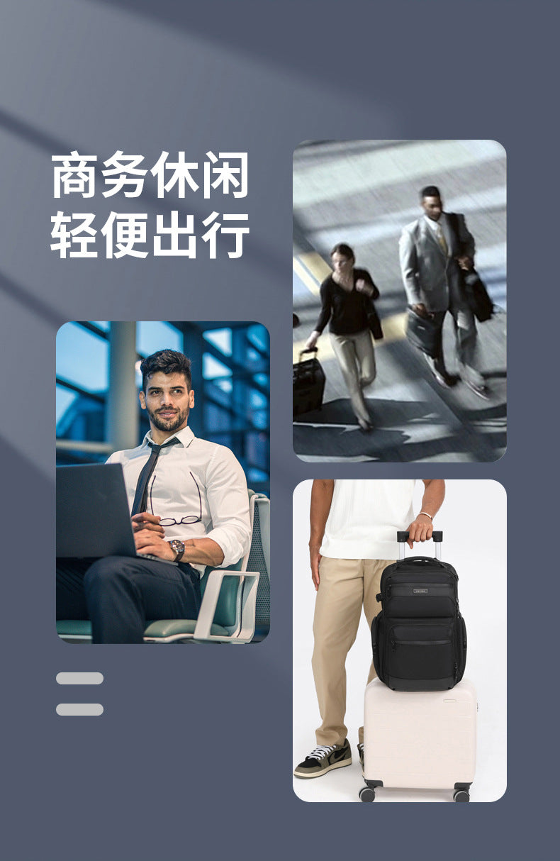 OZUKO Business Backpack Men's Commuting Computer Backpack Waterproof Large Capacity Business Travel Portable Men's Bag