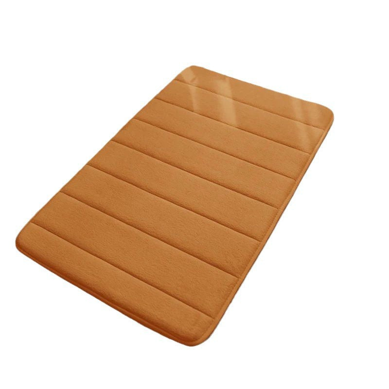 Striped Quilted Coral Fleece Floor Mat Manufacturer Wholesale Bathroom Mat Dropshipping Carpet