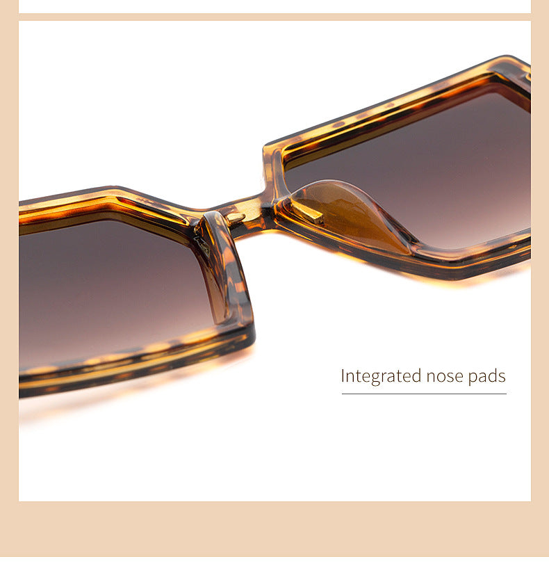 Fashion Large Frame Sunglasses for Women ins Internet Celebrity Style Square Frame Sunglasses for Women Trendy Street Photography Glasses sunglasses