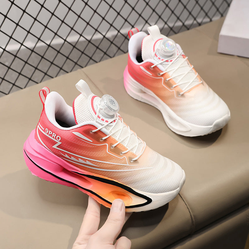 Red Rabbit9PRO Children's Fashion Casual Rotating Buckle Sports Shoes for Girls Lightweight Non-Slip Wear-Resistant Running Shoes for Boys