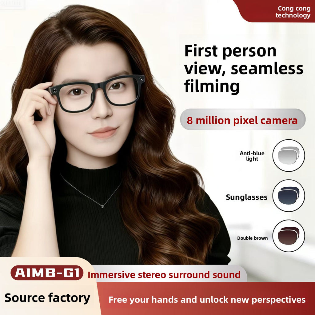 G1Smart Glasses80010000 Pixel Camera Local Storage Audio and Video Recording Function Free Ai Real-Time Translation