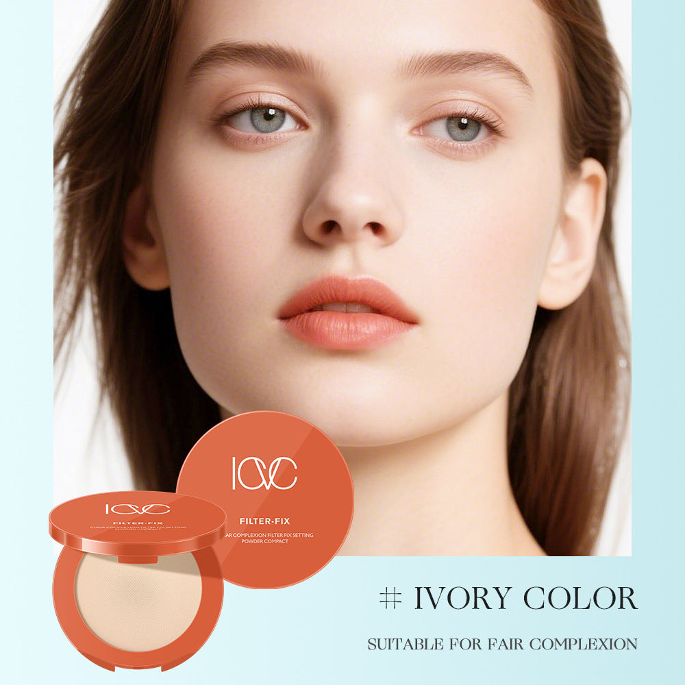 ICVC#1203Nude Powder Setting Powder15g Comes with Puff and Makeup Mirror Version Beauty