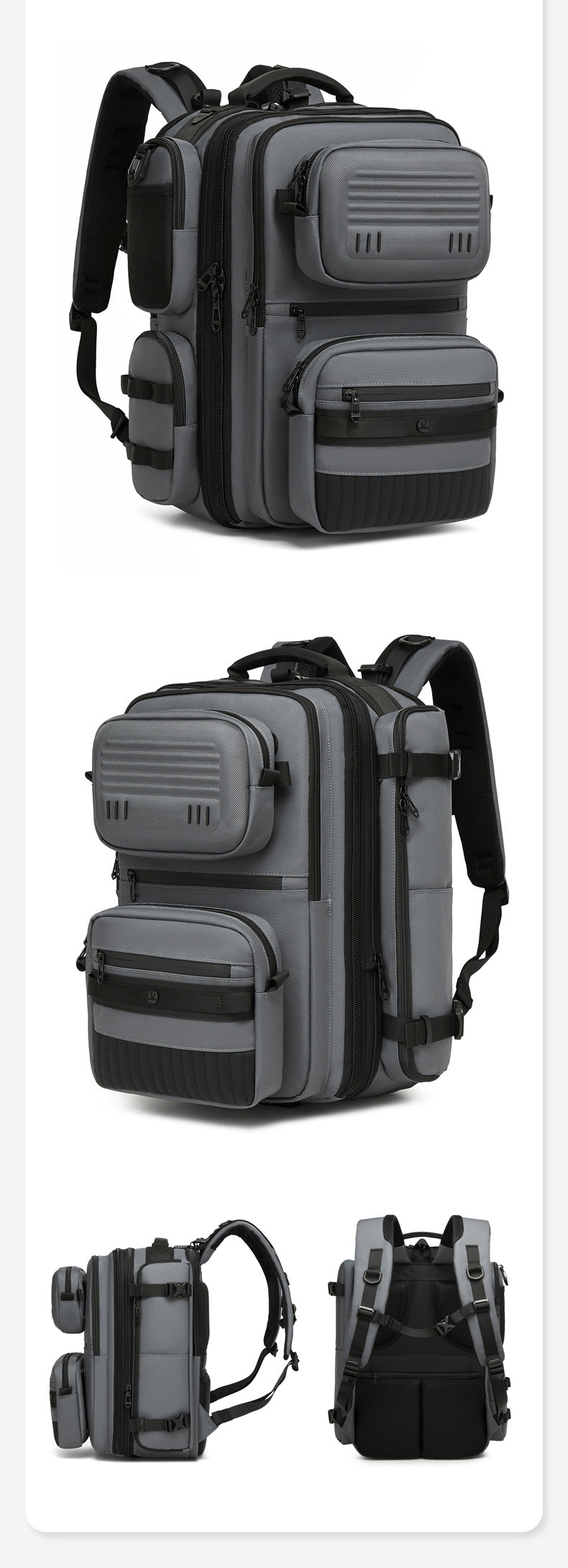 OZUKO Multifunctional Backpack Men's Large Capacity Backpack 3-in-1 detachable outdoor sports travel bag