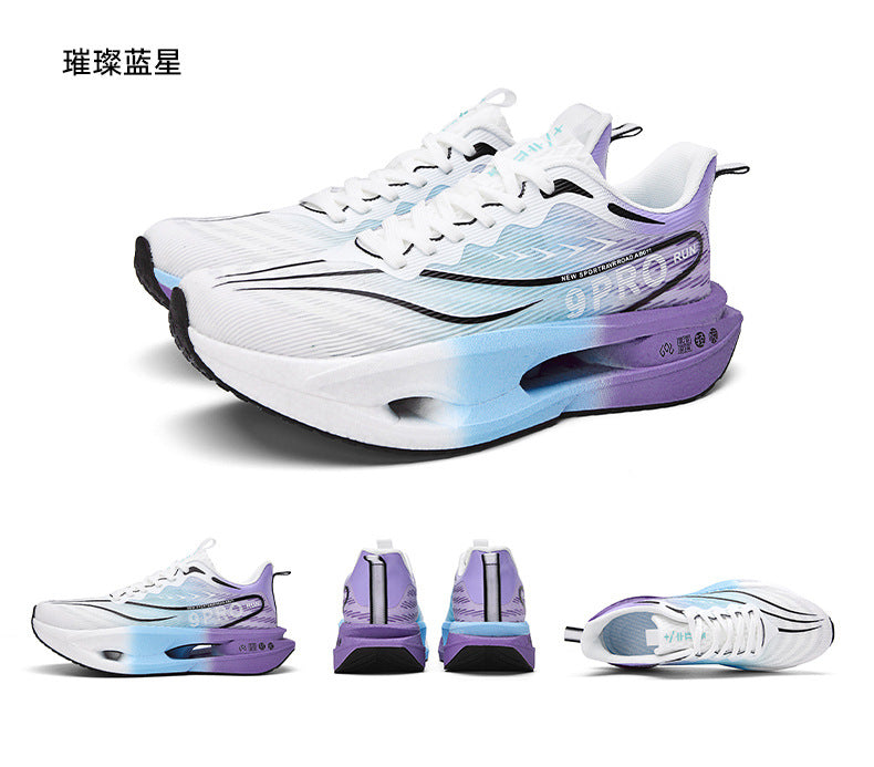 Summer Red Rabbit9PRO New Popcorn Carbon Plate Hollow Running Shoes Breathable Jacquard Comfortable Casual Sports Shoes