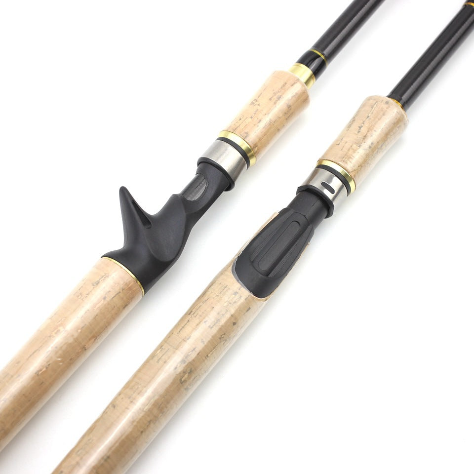 Wooden Handle Telescopic Lure Rod Ultra Short Ultra Light Straight Handle Lure Rod Bass Rod Popular in Europe and America