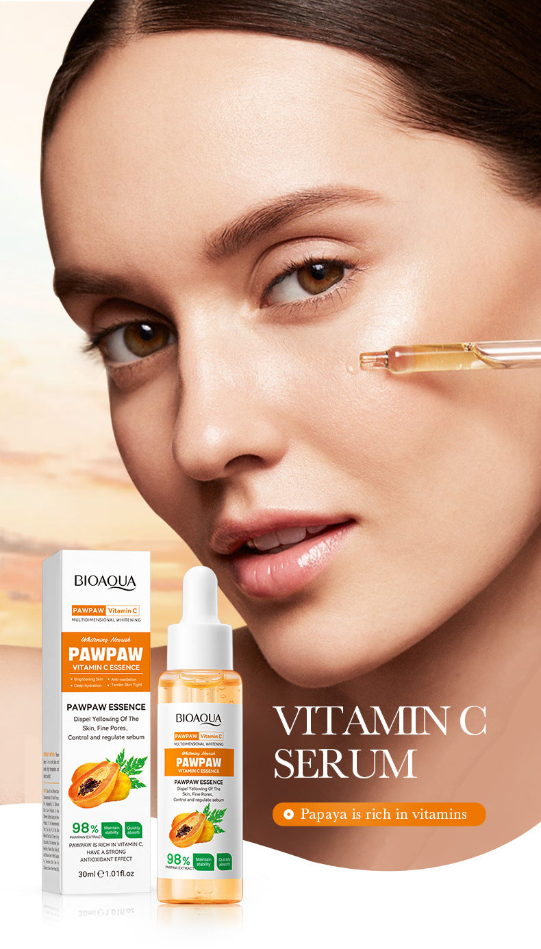 Papaya Vitamin C Essence30ml BIOAOUA Moisturizing and Hydrating Wholesale for Cross-Border Trade