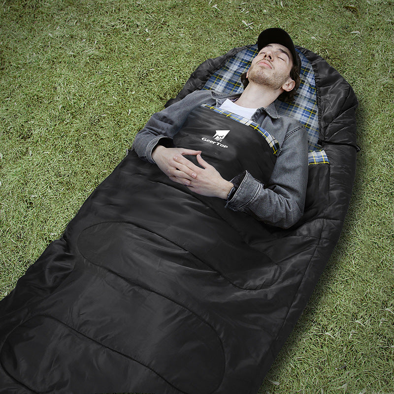 Winter Sleeping Bag Thickened and Widened Warm Quilt Envelope Style Outdoor Camping Adult Sleeping Bag2kg