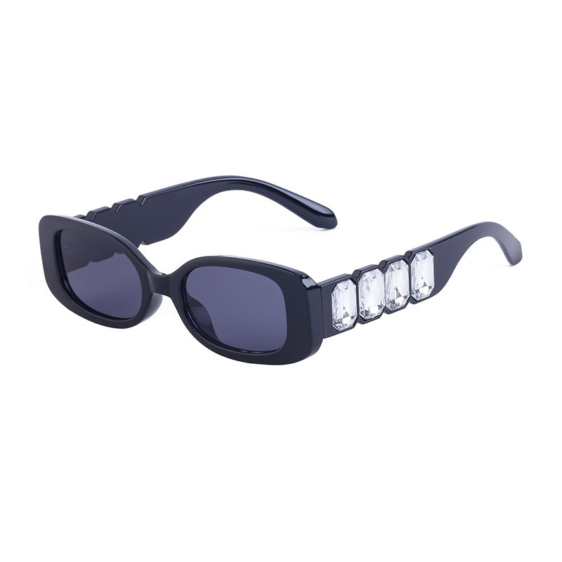 European and American Style Small Frame Sunglasses for Women with Rhinestones, Square Frame Sunglasses for Men, Wholesale Glasses sunglasses