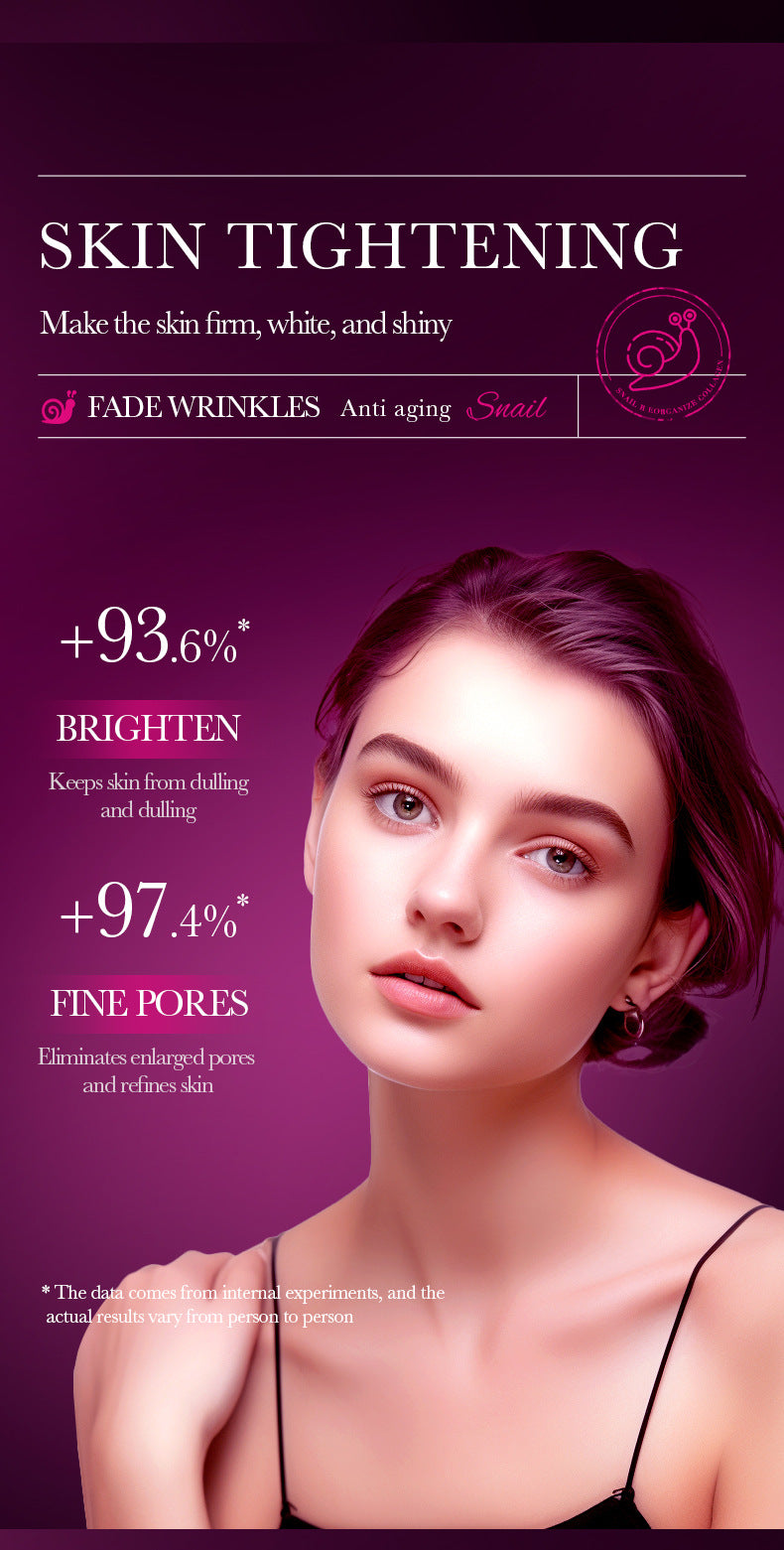 Snail Essence SADOER Collagen Delicate Moisturizing Hydrating Nourishing Cross-Border Wholesale