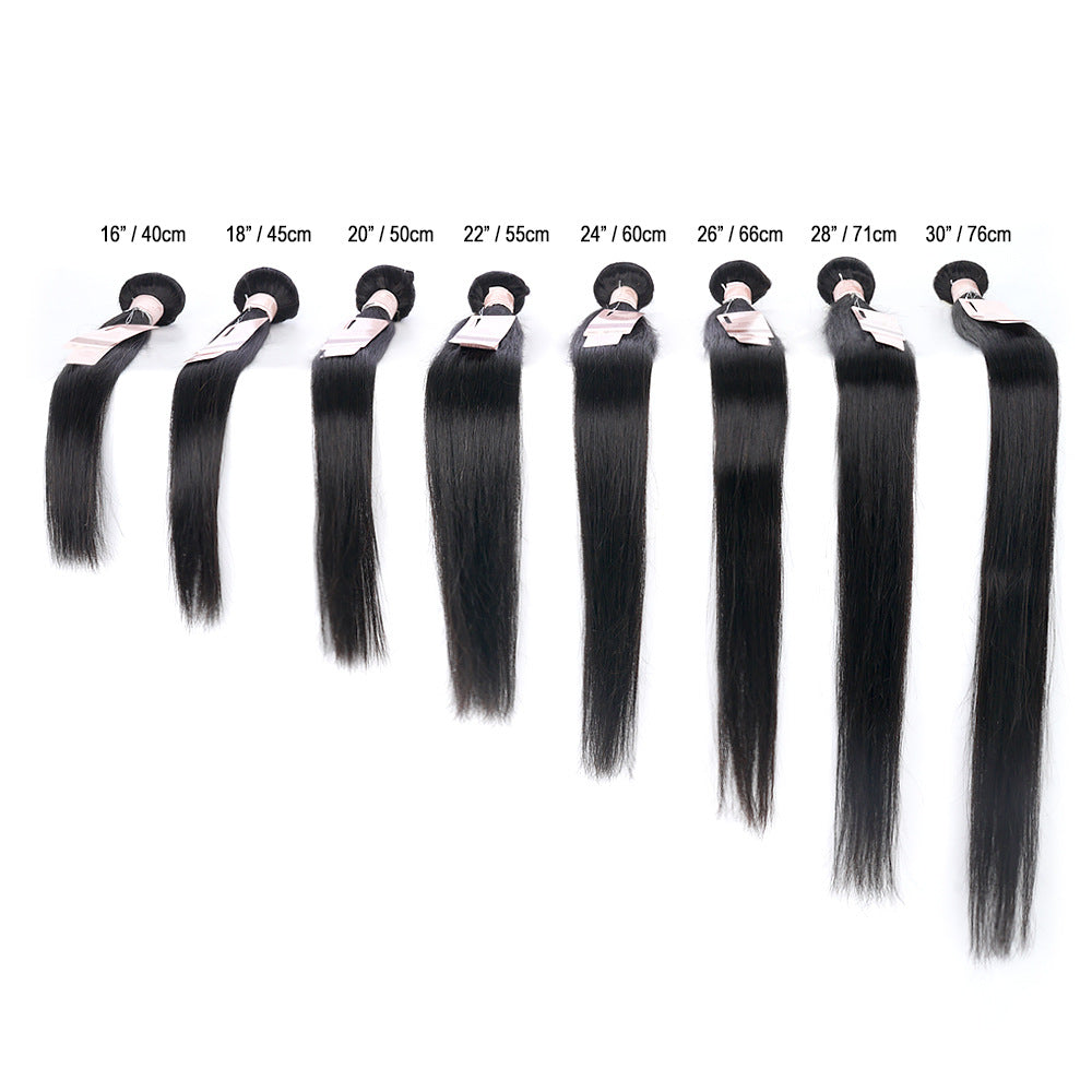 Shunfa Real Human Hair Hairpiece Natural Color straight Clockwork African European American Real Human Hair Wig Long Straight Hair