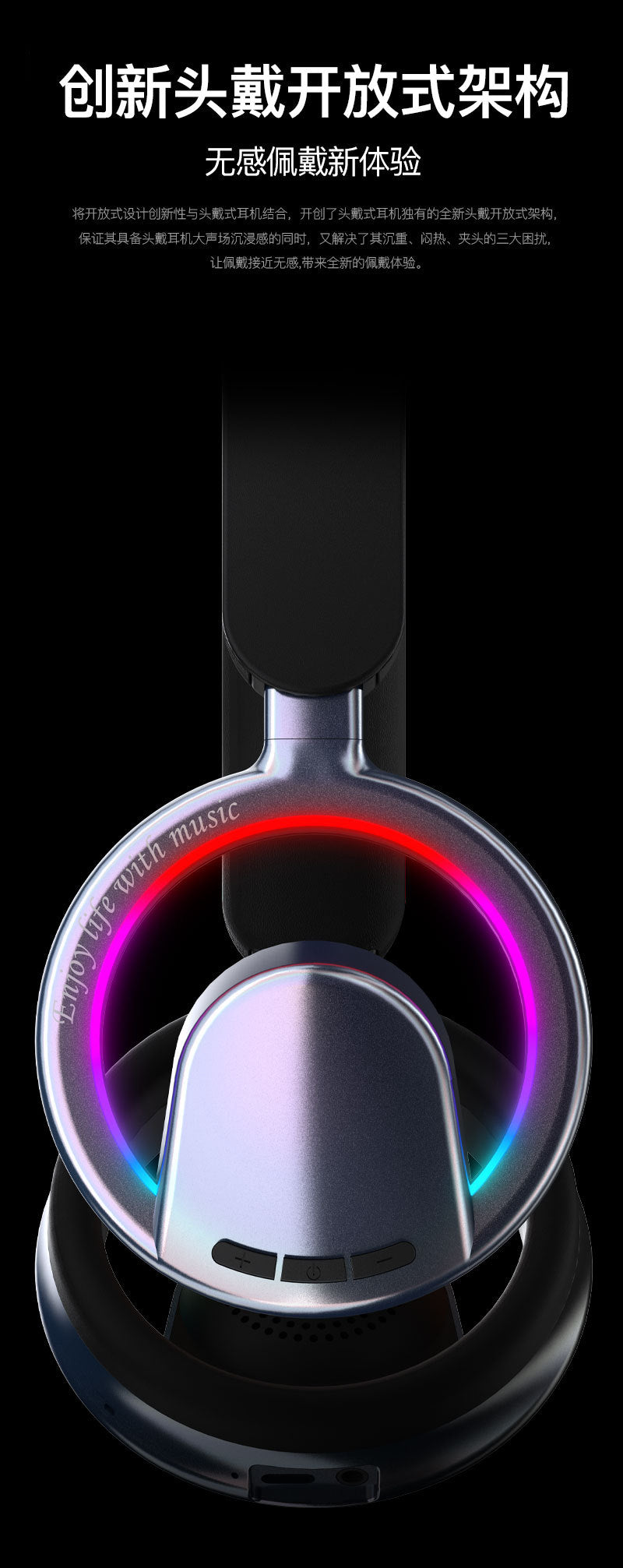 Private Model2025New heavy bass long battery life over-ear headphones ANC Noise-canceling Wireless Bluetooth Earbuds Patent B16