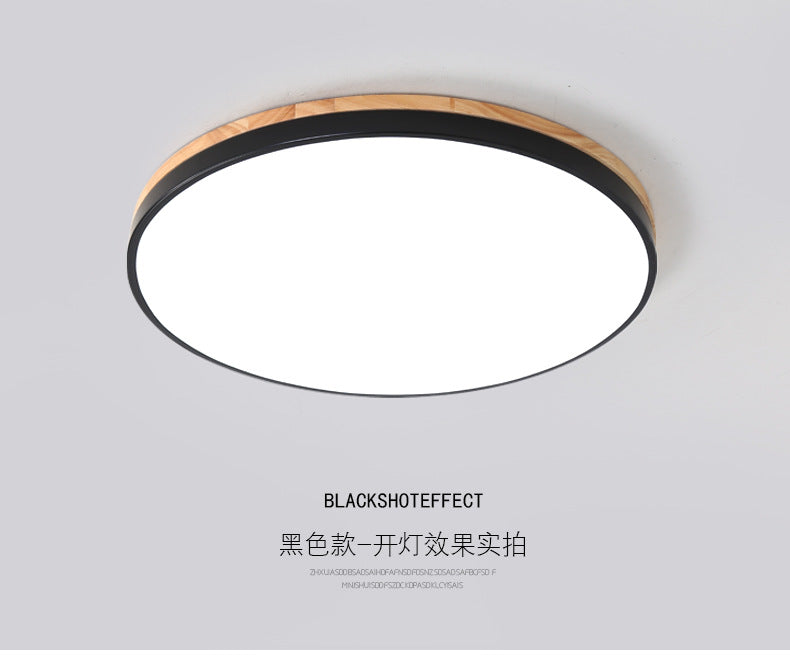 Nordic Solid Wood Macaron Ceiling Light led Round Iron Art Bedroom Lamp Living Room Lamp Home Decor