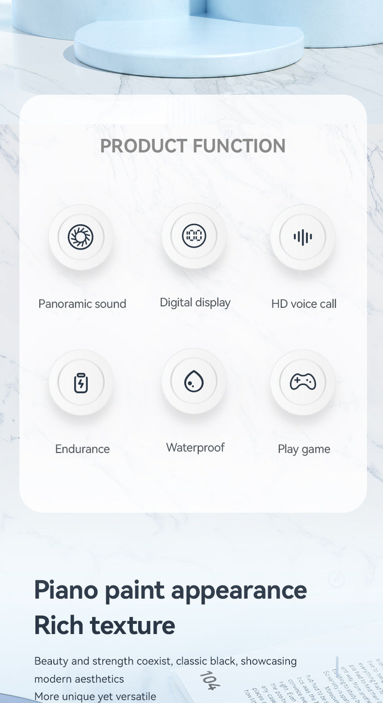 M48Digital Display Bluetooth Earbuds Ultra-Long Battery Life In-Ear Comfortable for Long Wear Private Model Wireless Bluetooth Earbuds Factory Wholesale