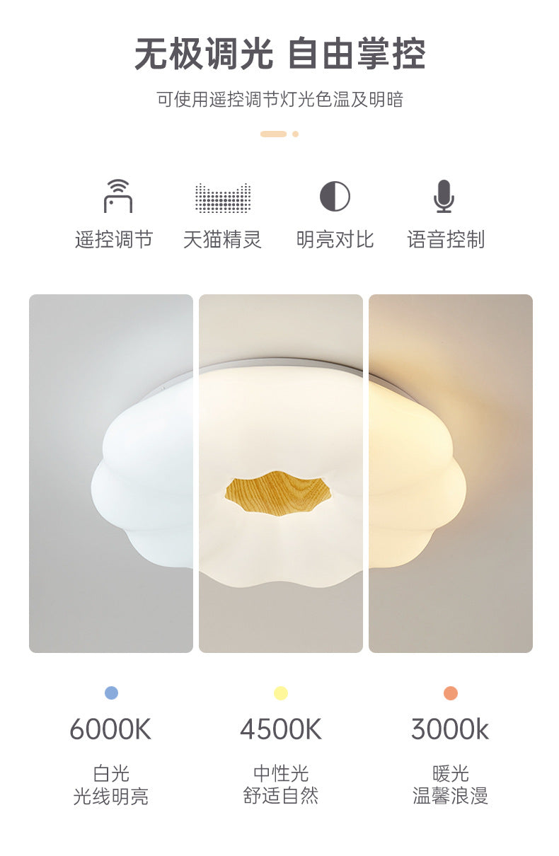 Creative2025New Year's New Warm Minimalist Cream Style Home Bedroom Ceiling Lamp Master Bedroom Lamp Simple Modern