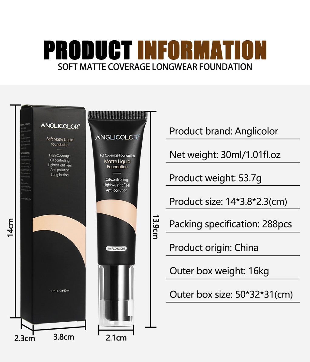 Long-lasting Concealing Foundation foundation Waterproof Oil Control Foundation Cream Non-Cakey Concealer