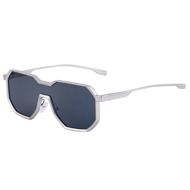 Irregular Steampunk Style Sunglasses European and American Metal Full Frame Integrated Sunglasses for Men Driving Glasses Wholesale