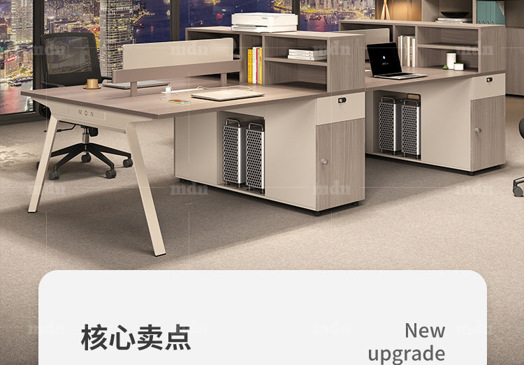 Staff Desk Office Desk and Chair Set Simple Modern Office Partition Computer Desk Employee Desk Six-Person Booth