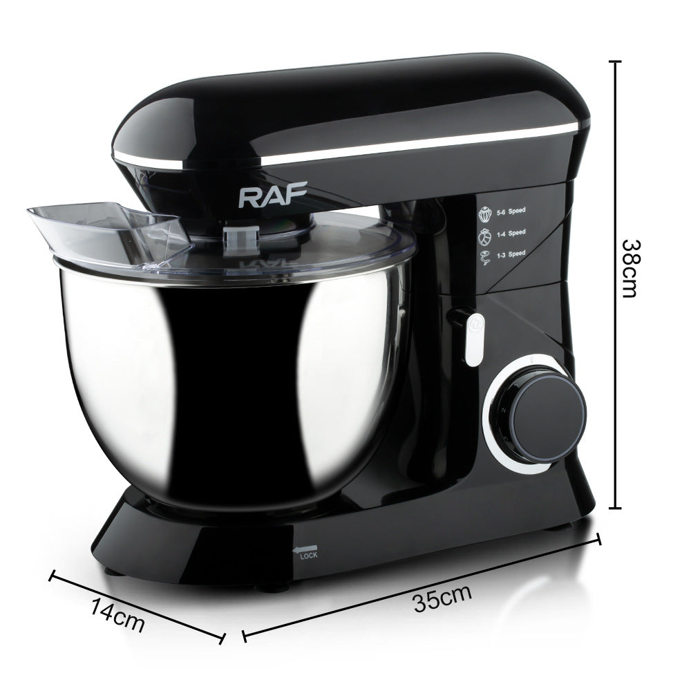 RAF European Standard Household Multifunctional Kitchen Machine Stainless Steel Bowl High Power Dough Mixer Egg Beater Whisk Mixer