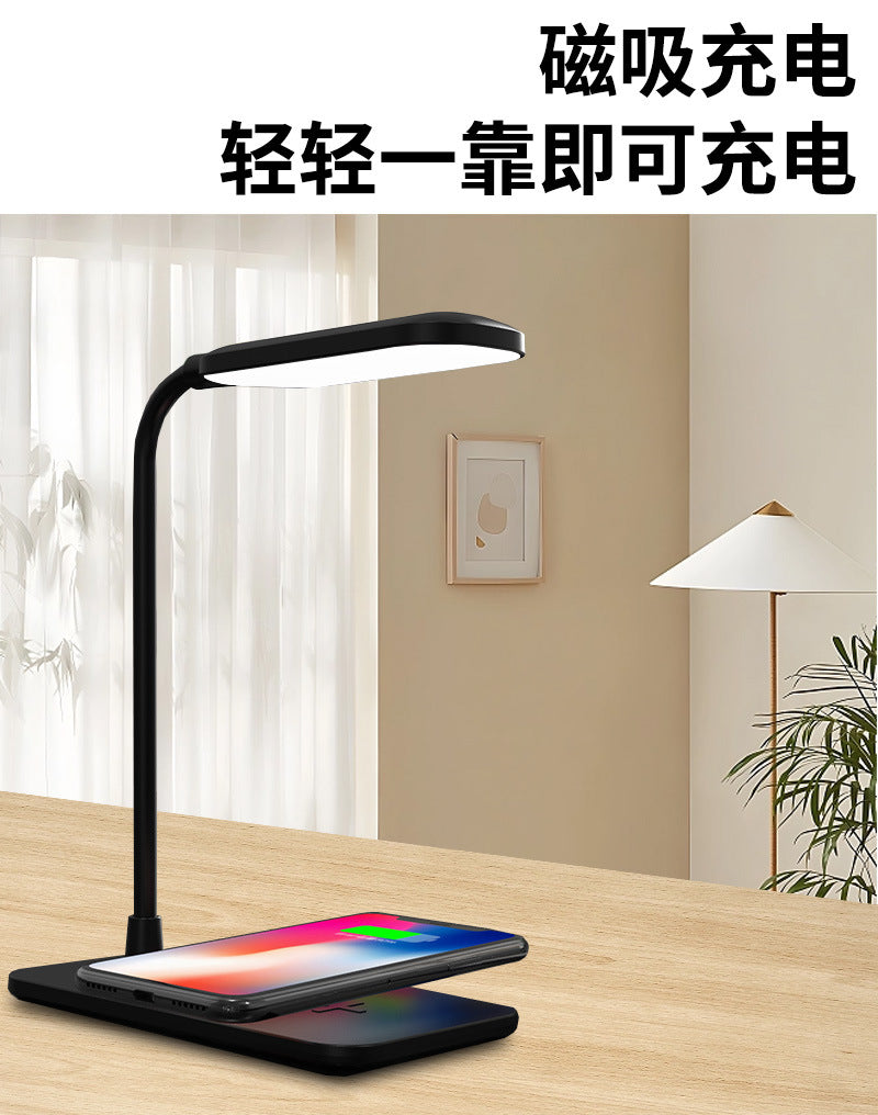 Desk Lamp for Students, Eye Protection Desk Lamp, Bedroom Bedside Lamp, Wireless Charging Desk Lamp, Foldable led Learning Table Lamp