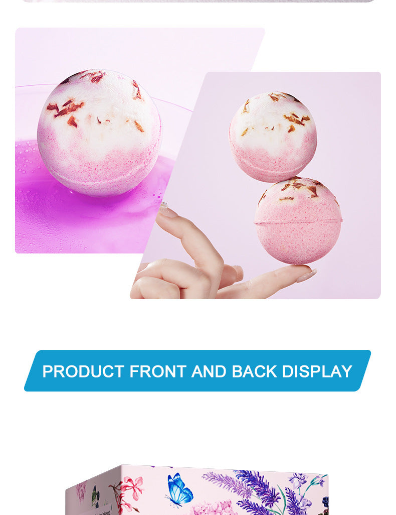 Full English Dried Flower Explosive Bath Salt Ball100gSADOER Clean Fragrance Bath Ball  Wholesale
