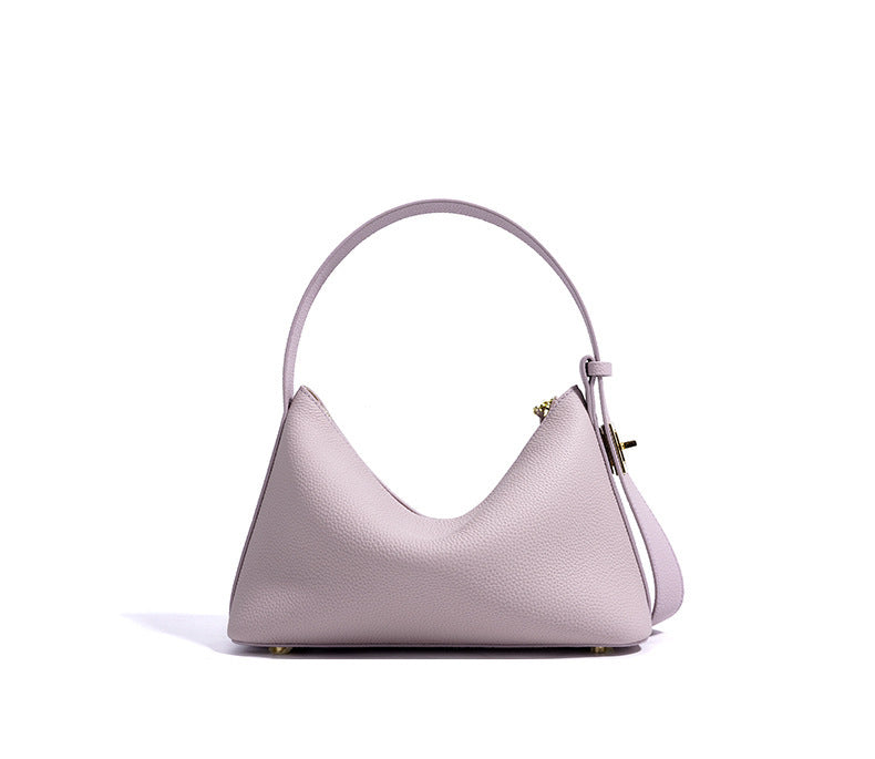 European and American High-End Luxury Handbag for Women, Niche Design, Underarm, Single Shoulder, Crossbody, Dumpling Shape, Genuine Leather, Cowhide, Pillow Bag