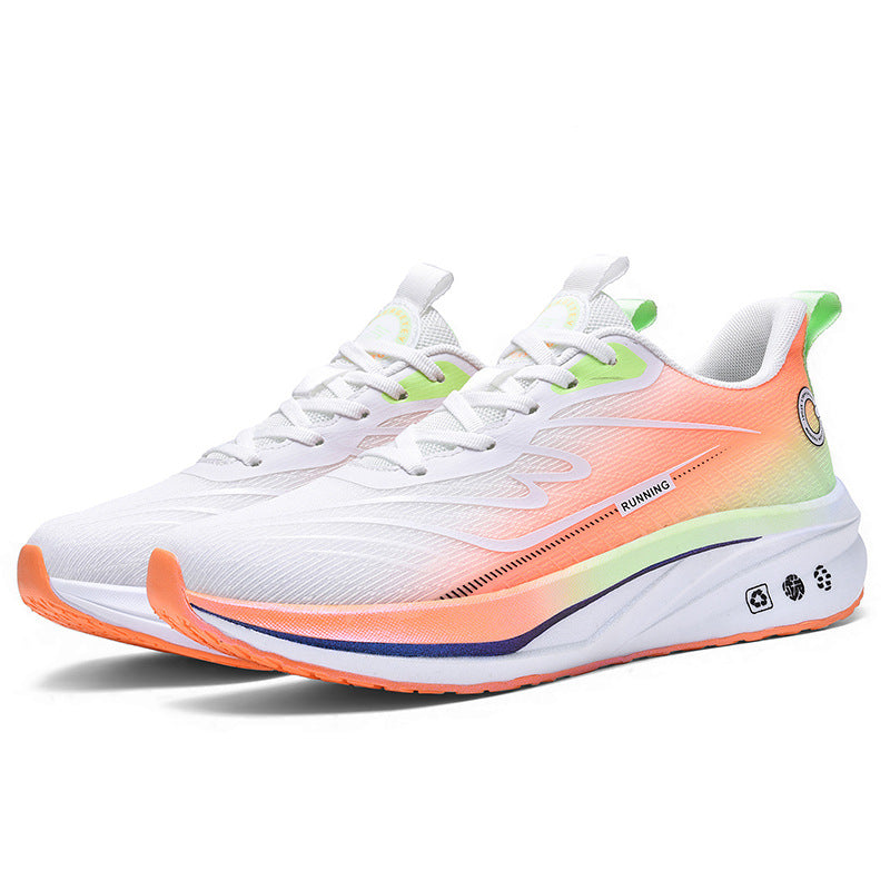 Spring New Ultra-Light Carbon Plate Sports Shoes Large Size Shock Absorption Breathable Running Shoes Racing Sports Soft Sole Men's Shoes