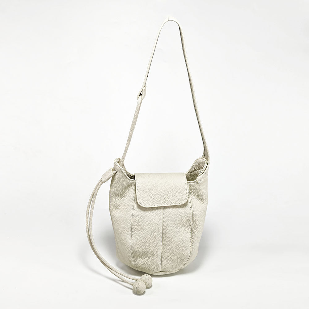 Genuine Leather Bucket Bag2025Autumn and Winter New Women's Bag Casual Fashion Versatile Single Shoulder Crossbody Large Capacity Pumpkin Bag