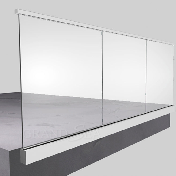 Contemporary Design Aluminum Glass Clamp Balcony Balustrades Handrail for Apartment Use