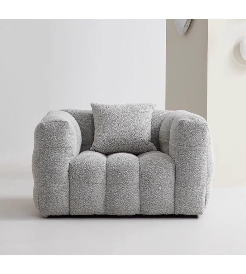 Wabi-Sabi Style Compression Sofa Fabric Sofa Teddy Lamb Wool Cream Series Marshmallow Sofa Shipping and tax not included