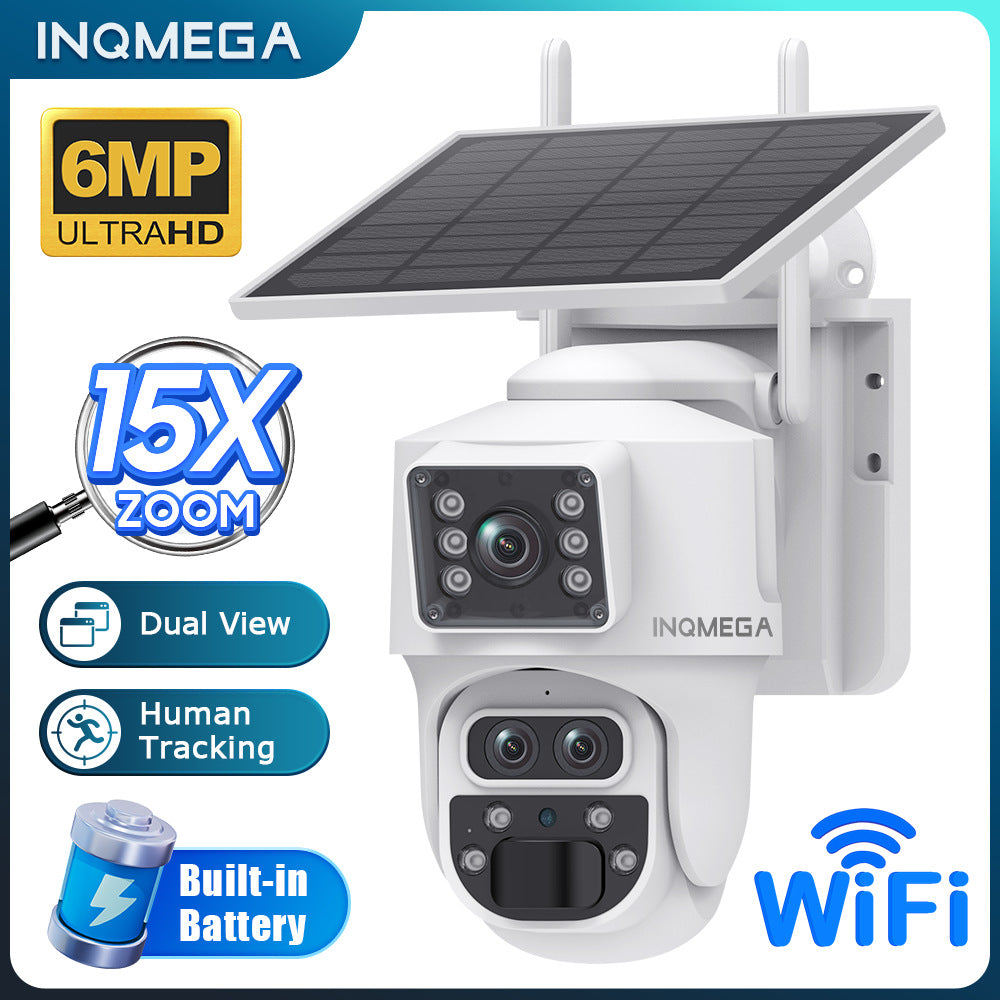 New Product4G Solar Camera Dual Lens Screen Gun Ball Trinocular152x Zoom Outdoor HD