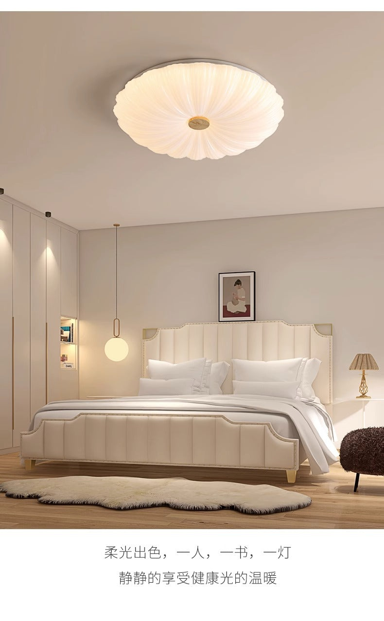 2025New Cream Style Bedroom Ceiling Light Eye Protection Full Spectrum Modern Minimalist Main Light Study Room Light