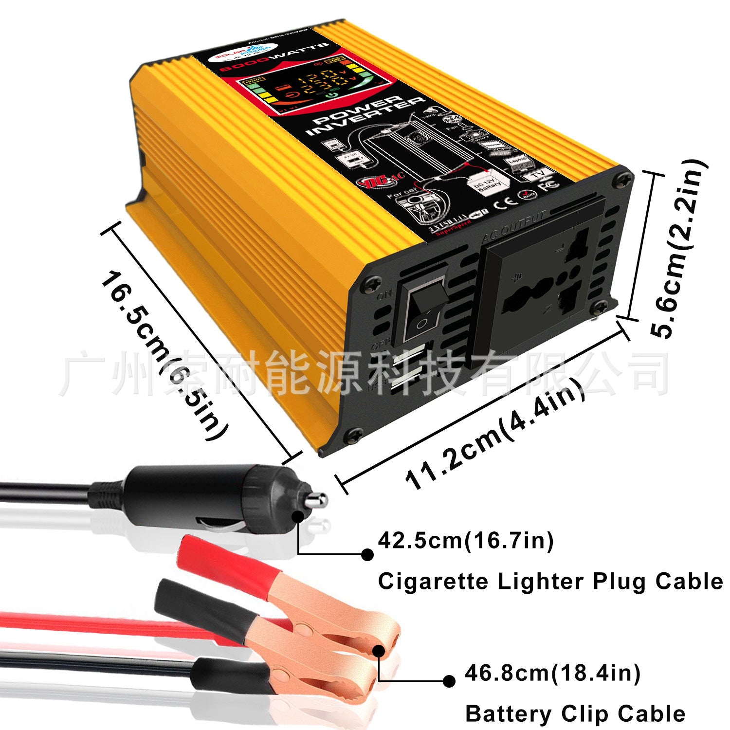 500W Vehicle Inverter12V Turn110V 220V With smart display screen car inverter Export