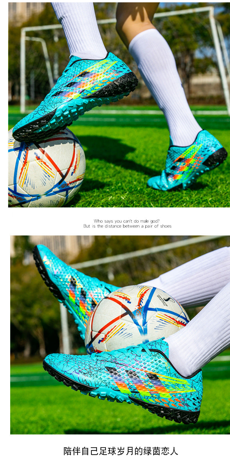 New professional football shoes for men and women AG Spike TF Broken Nail Youth Student Grassland Competition Training Shoes