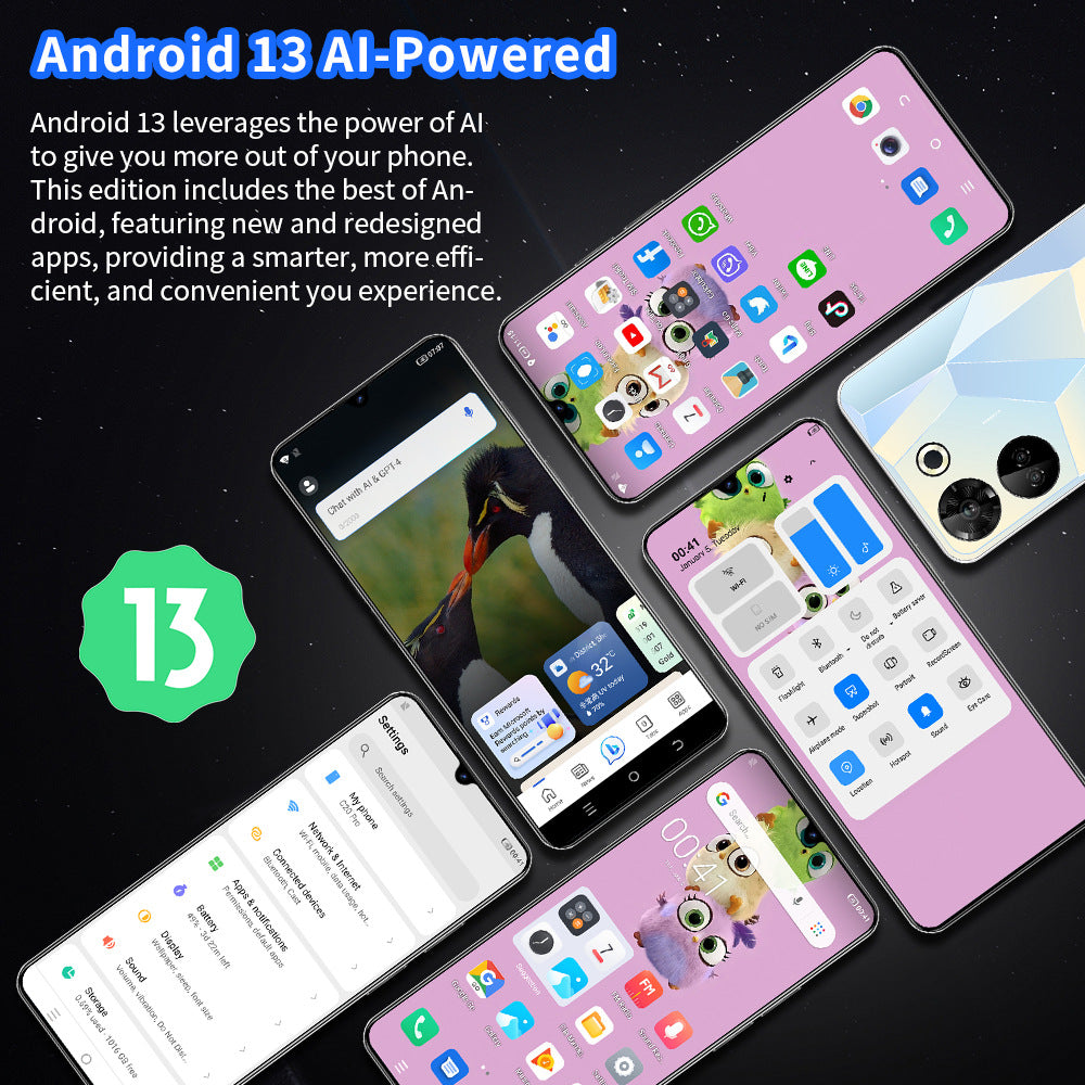 Mobile Phone C20Pro Smartphone16+1T Large Memory Dedicated7.3High Definition Screen Source Factory Wholesale