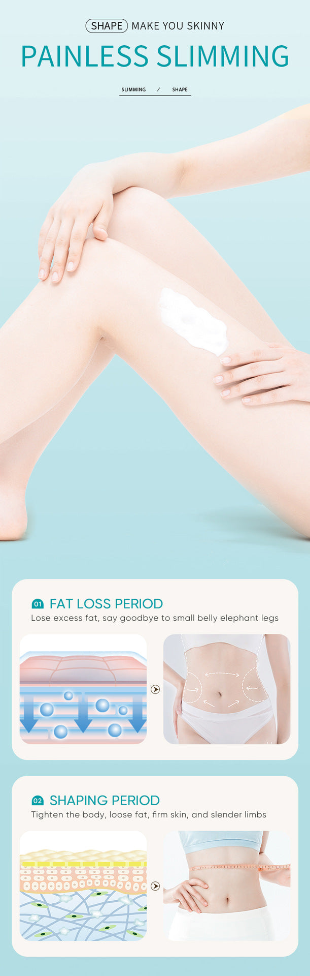 Slimming and Shaping Cream SADOER Body Massage Cream Shaping Fat Burning Firming Lightweight Cross-Border Wholesale