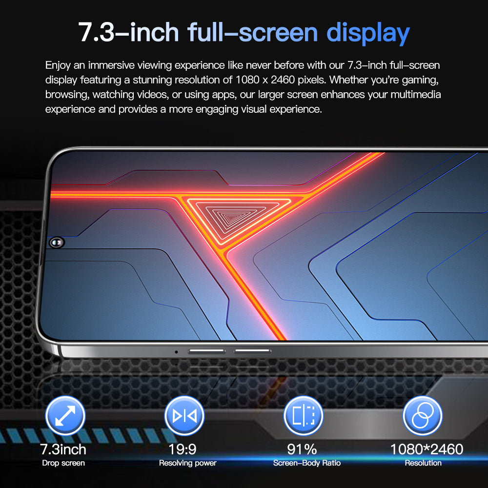 New Povo5pro Smart Student Phone7.3Inch Full HD Screen 3+32Wholesale